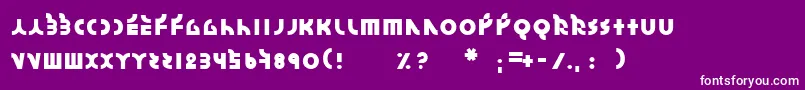 フォントJapanica – 紫の背景に白い文字