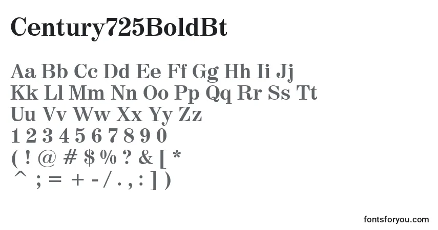 Century725BoldBtフォント–アルファベット、数字、特殊文字