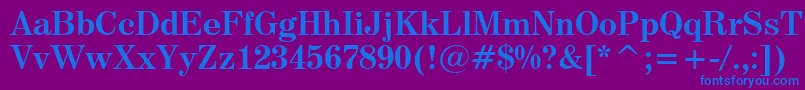 Century725BoldBt Font – Blue Fonts on Purple Background