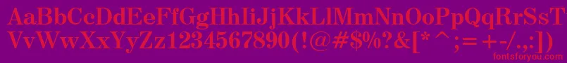 Century725BoldBt Font – Red Fonts on Purple Background