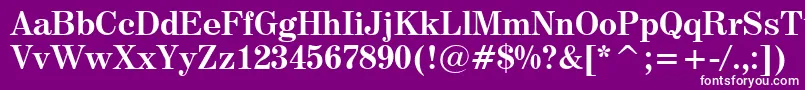 Century725BoldBt Font – White Fonts on Purple Background