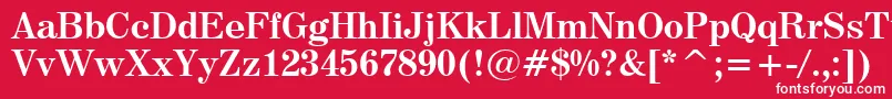 Century725BoldBt Font – White Fonts on Red Background