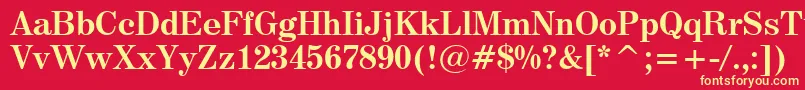 Century725BoldBt Font – Yellow Fonts on Red Background