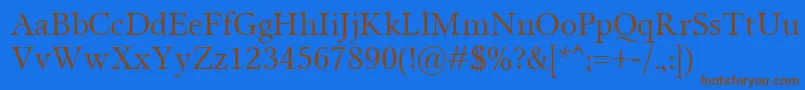 Miramar Font – Brown Fonts on Blue Background