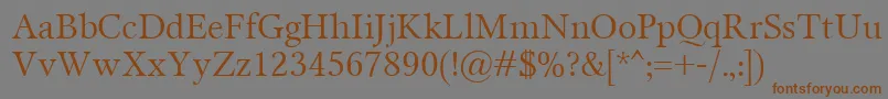 Miramar-Schriftart – Braune Schriften auf grauem Hintergrund