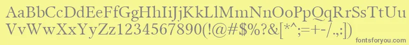 More about Miramar Font Miramar Font – Gray Fonts on Yellow Background