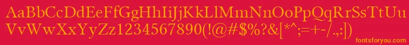 Miramar Font – Orange Fonts on Red Background