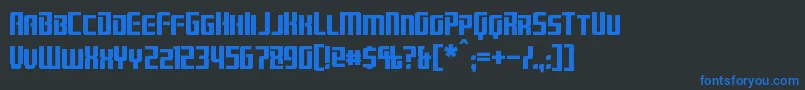 Brainstorm Font – Blue Fonts on Black Background
