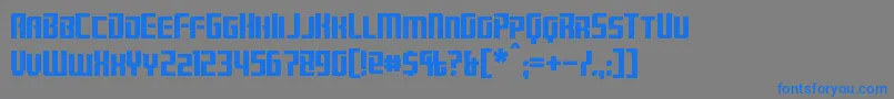 フォントBrainstorm – 灰色の背景に青い文字