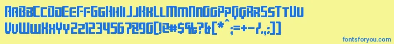 Więcej informacji o czcionce Brainstorm Czcionka Brainstorm – niebieskie czcionki na żółtym tle