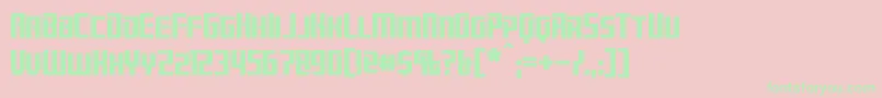 Brainstorm Font – Green Fonts on Pink Background