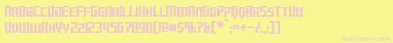Brainstorm-fontti – vaaleanpunaiset fontit keltaisella taustalla