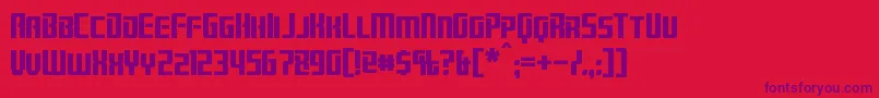 Brainstorm Font – Purple Fonts on Red Background