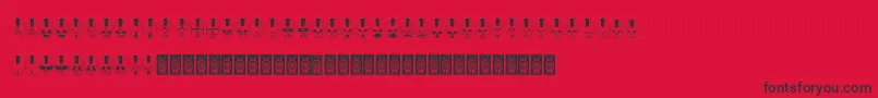Skulldcoxy Font – Black Fonts on Red Background