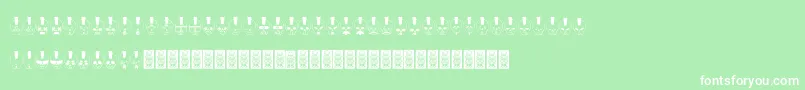 Skulldcoxy Font – White Fonts on Green Background
