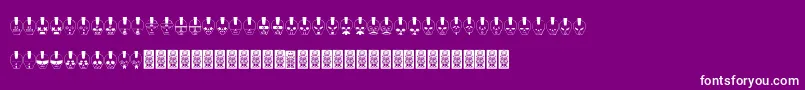 Skulldcoxy Font – White Fonts on Purple Background