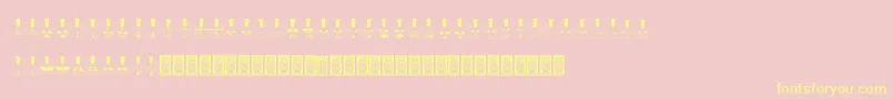 Skulldcoxy Font – Yellow Fonts on Pink Background