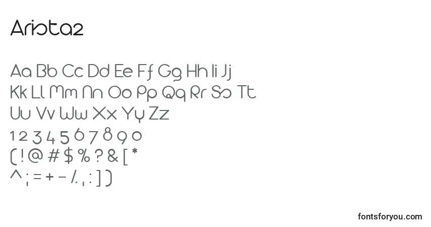A fonte Arista2 – alfabeto, números, caracteres especiais