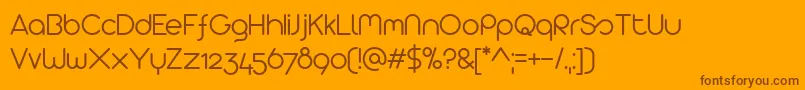 Arista2 Font – Brown Fonts on Orange Background