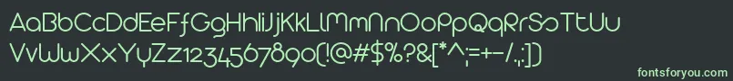 フォントArista2 – 黒い背景に緑の文字