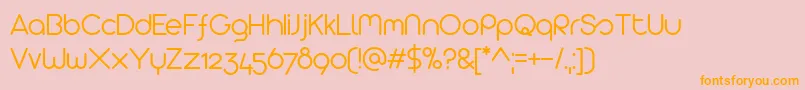 Arista2 Font – Orange Fonts on Pink Background