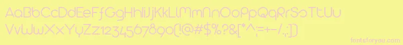Więcej informacji o czcionce Arista2 Czcionka Arista2 – różowe czcionki na żółtym tle