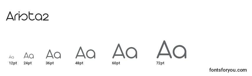 Arista2 Font Sizes