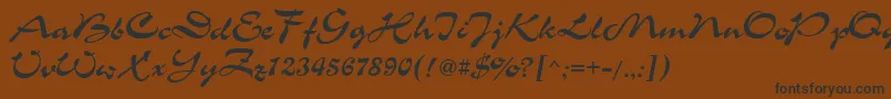 Chs Font – Black Fonts on Brown Background