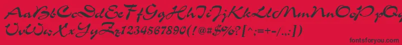 Chs Font – Black Fonts on Red Background