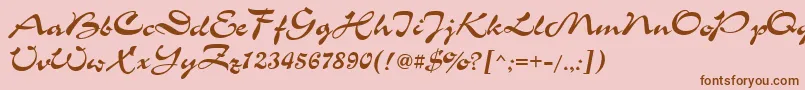 Chs Font – Brown Fonts on Pink Background