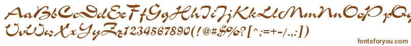 Шрифт Chs – коричневые шрифты на белом фоне