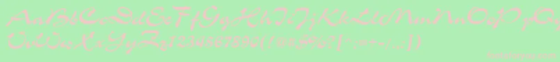Chs Font – Pink Fonts on Green Background