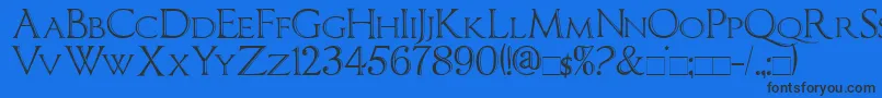 Imperatorbronzesmallcaps Font – Black Fonts on Blue Background