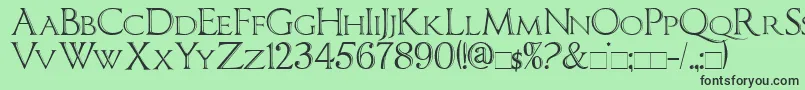 Imperatorbronzesmallcaps Font – Black Fonts on Green Background