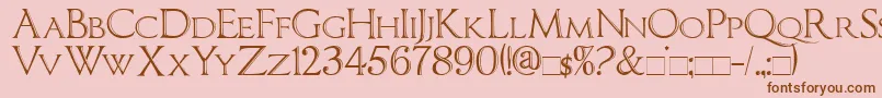 Imperatorbronzesmallcaps Font – Brown Fonts on Pink Background