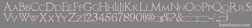 Imperatorbronzesmallcaps Font – Pink Fonts on Gray Background