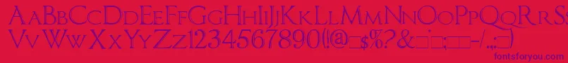 Imperatorbronzesmallcaps Font – Purple Fonts on Red Background