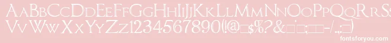 Imperatorbronzesmallcaps Font – White Fonts on Pink Background