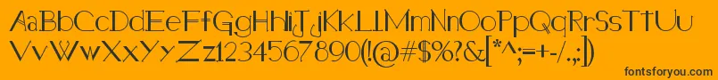 HolitterHalfimp Font – Black Fonts on Orange Background