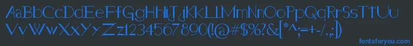 HolitterHalfimp Font – Blue Fonts on Black Background