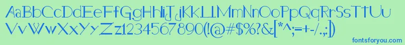 HolitterHalfimp Font – Blue Fonts on Green Background