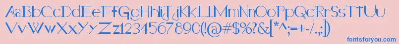 HolitterHalfimp Font – Blue Fonts on Pink Background