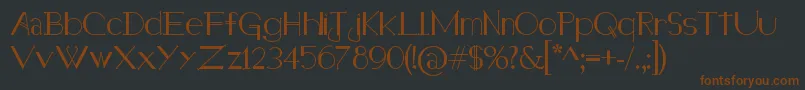 HolitterHalfimp Font – Brown Fonts on Black Background