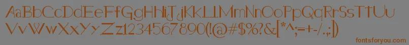 HolitterHalfimp Font – Brown Fonts on Gray Background