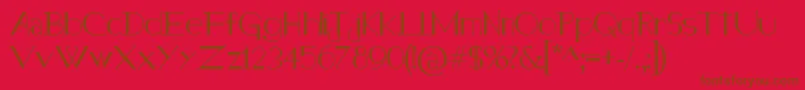 HolitterHalfimp Font – Brown Fonts on Red Background
