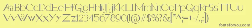 HolitterHalfimp Font – Gray Fonts on Yellow Background