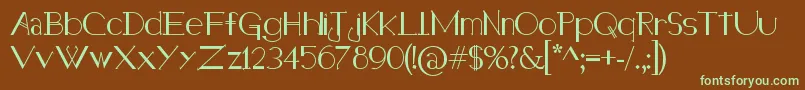 HolitterHalfimp Font – Green Fonts on Brown Background