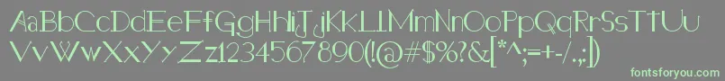 HolitterHalfimp Font – Green Fonts on Gray Background