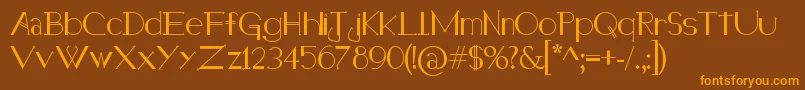 HolitterHalfimp Font – Orange Fonts on Brown Background