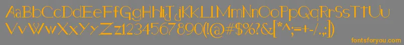 HolitterHalfimp Font – Orange Fonts on Gray Background